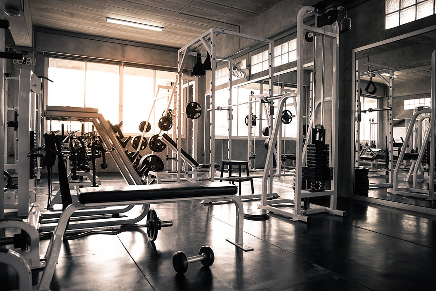 Within Gym With Modern Fitness Equipment.